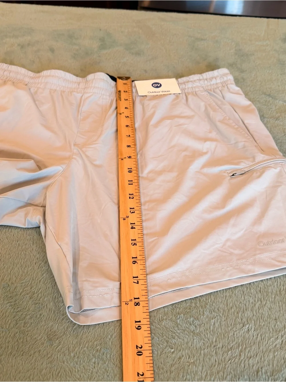 Outdoor Voices Men’s Relay Shorts XXL Gray 7” Inseam NWT Zip Pocket